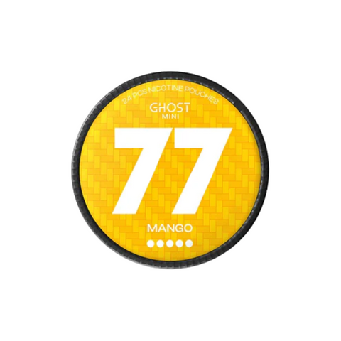 Buy cheapest online 77 Ghost Mini Extra Strong Nicotine Pouches Snus - 20mg Mango at lowest price in uk
