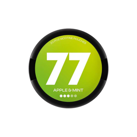 Buy cheapest online 77 Medium Nicotine Pouches Snus - 10.4mg Range Apple & Mint at lowest price in uk