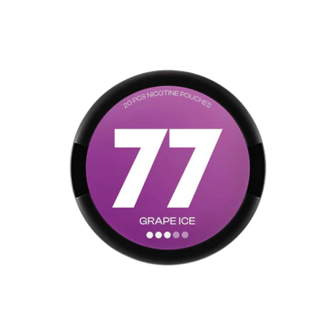 Buy cheapest online 77 Medium Nicotine Pouches Snus - 10.4mg Range Grape Ice at lowest price in uk