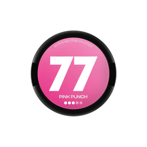 Buy cheapest online 77 Medium Nicotine Pouches Snus - 10.4mg Range Pink Punch at lowest price in uk