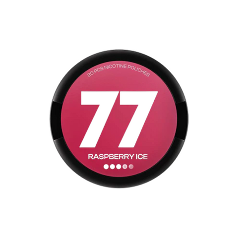 Buy cheapest online 77 Medium Nicotine Pouches Snus - 10.4mg Range Raspberry Ice at lowest price in uk