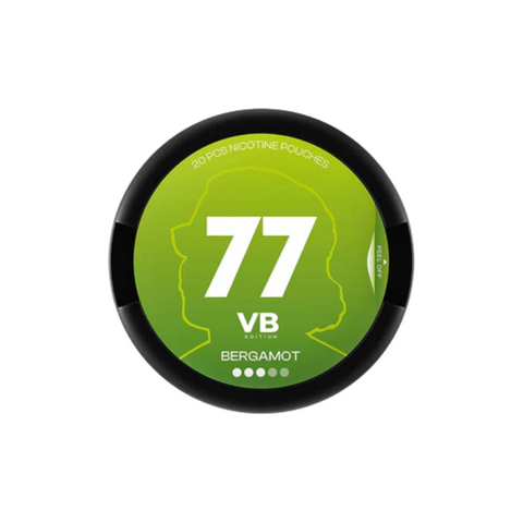 Buy cheapest online 77 VB Edition Light Nicotine Pouches Range Snus - 5/10/20mg Bergamot 10mg at lowest price in uk