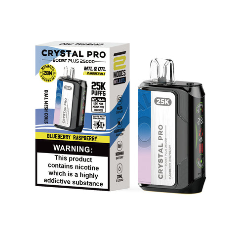 Buy cheapest online Crystal Pro Boost Plus 25k Disposable Vape Box of 5 at lowest price in uk