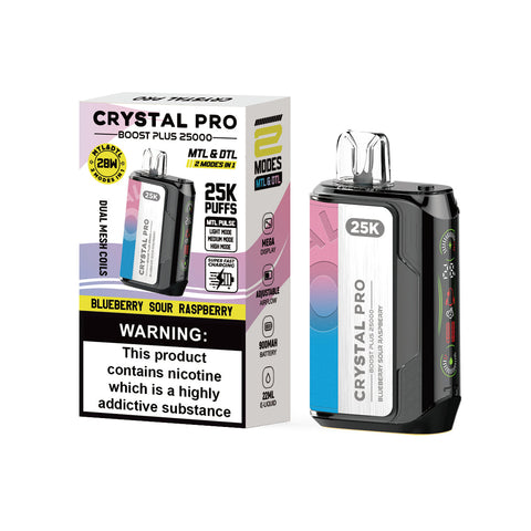 Buy cheapest online Crystal Pro Boost Plus 25k Disposable Vape Box of 5 at lowest price in uk