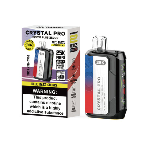 Buy cheapest online Crystal Pro Boost Plus 25k Disposable Vape Box of 5 at lowest price in uk