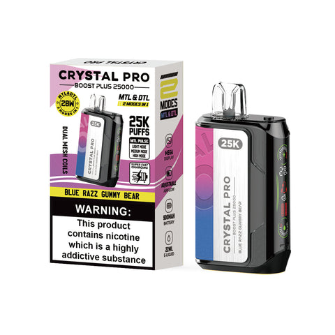 Buy cheapest online Crystal Pro Boost Plus 25k Disposable Vape Box of 5 at lowest price in uk