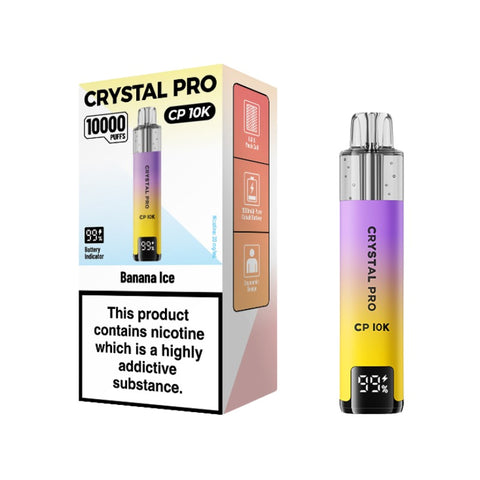 Buy cheapest online Crystal Pro CP 10000 Puffs Disposable Vape Banana Ice at lowest price in uk