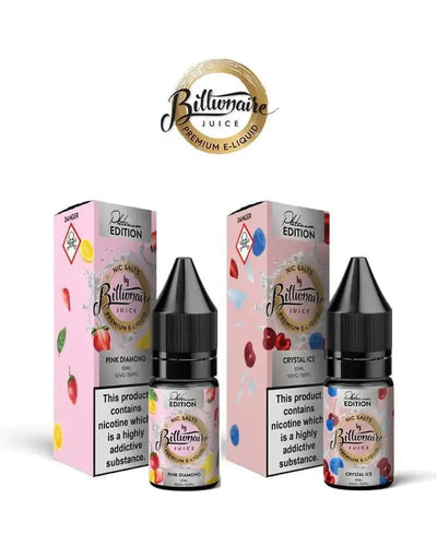 Buy cheapest online Billionaire Juice Platinum Series Nic Salts 10ml (Any 5 for £10) at lowest price in uk
