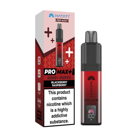 Buy cheapest online Hayati Pro Max+ 6000 Pod Kit - Pack of 5 (Ban Proof) Blackberry Raspberry at lowest price in uk