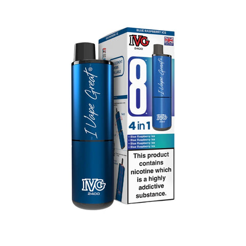Buy cheapest online IVG 2400 Prefilled Pod Kit - Complaint June 1st (Ban Proof) Blue Raspberry Ice at lowest price in uk