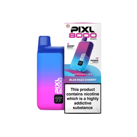 Buy cheapest online PIXL 8000 Prefilled Pod Kit- Compliant June 1st (Ban Proof) Blue Razz Cherry at lowest price in uk