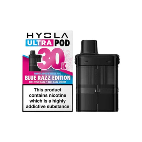 Buy cheapest online Hyola Ultra 30K Prefilled Pods - Compliant Post June 1st (Ban Proof) Blue Razz Edition at lowest price in uk