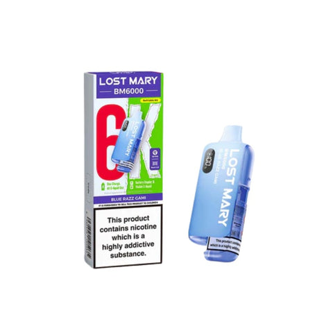 Buy cheapest online Lost Mary BM6000 Prefilled Pod Kit - Complaint June 1st (Ban Proof) Blue Razz Gami at lowest price in uk
