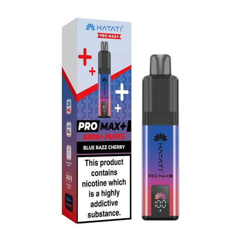 Buy cheapest online Hayati Pro Max+ 6000 Pod Kit - Pack of 5 (Ban Proof) Blue Razz Cherry at lowest price in uk
