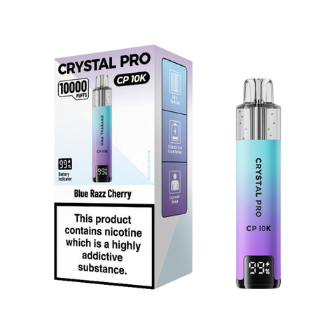 Buy cheapest online Crystal Pro CP 10000 Puffs Disposable Vape Blue Razz Cherry at lowest price in uk