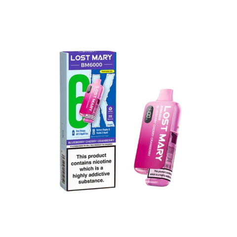Buy cheapest online Lost Mary BM6000 Prefilled Pod Kit - Box of 5 (Ban Proof) Blueberry Cherry Cranberry at lowest price in uk