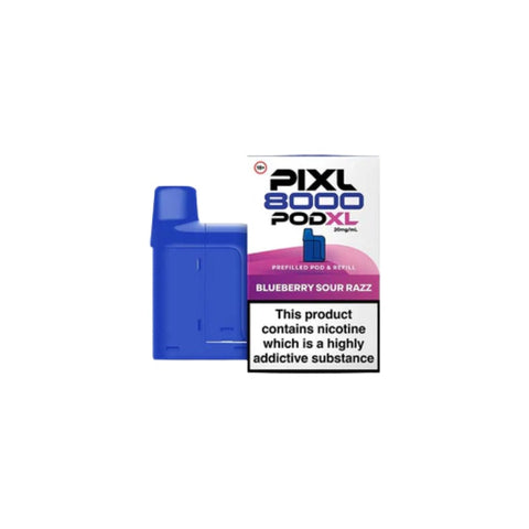 Buy cheapest online PIXL 8000 Prefilled Pods - Compliant June 1st (Ban Proof) Blueberry Sour Razz at lowest price in uk