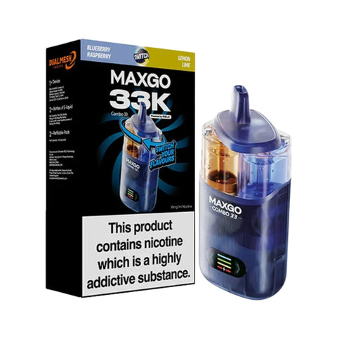 Buy cheapest online RELX Max Go 33000 Puffs Prefilled Vape kit - (Ban Proof) Blueberry Raspberry Lemon Lime at lowest price in uk