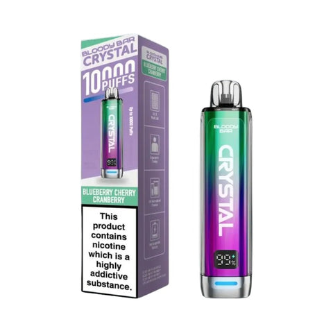 Buy cheapest online Bloody Bar Crystal 10k Vape Kit - Complaint June 1st (Ban Proof) Blueberry Cherry Cranberry at lowest price in uk