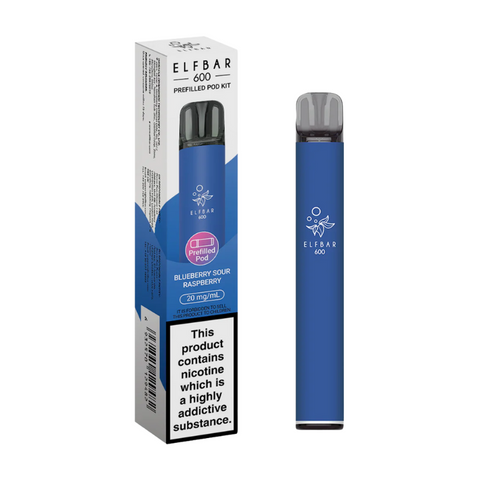 Buy cheapest online Elfbar 600 Prefilled Pod Kit - Complaint June 1st (Ban Proof) Blueberry Sour Raspberry at lowest price in uk