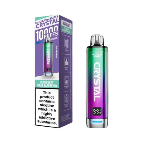 Buy cheapest online Bloody Bar Crystal 10k Vape Kit - Complaint June 1st (Ban Proof) Blueberry Sour Raspberry at lowest price in uk