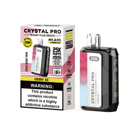 Buy cheapest online Crystal Pro Boost Plus 25k Disposable Vape Box of 5 at lowest price in uk