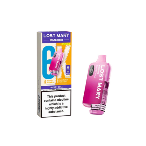 Buy cheapest online Lost Mary BM6000 Prefilled Pod Kit - Box of 5 (Ban Proof) Cherry Cola at lowest price in uk