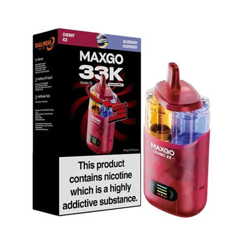Buy cheapest online RELX Max Go 33000 Puffs Prefilled Vape kit - (Ban Proof) Cherry Ice Blueberry Raspberry at lowest price in uk