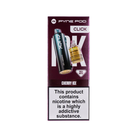Buy cheapest online Pyne Pod Click 50000 Puffs Prefilled Pods (Ban Proof) Cherry Ice at lowest price in uk