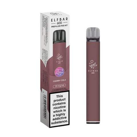 Buy cheapest online Elfbar 600 Prefilled Pod Kit - Complaint June 1st (Ban Proof) Cherry Cola at lowest price in uk