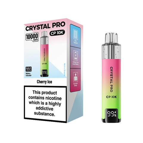 Buy cheapest online Crystal Pro CP 10000 Puffs Disposable Vape Cherry Ice at lowest price in uk