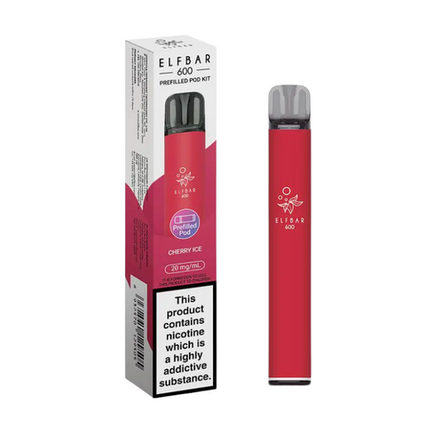 Buy cheapest online Elfbar 600 Prefilled Pod Kit - Complaint June 1st (Ban Proof) Cherry Ice at lowest price in uk