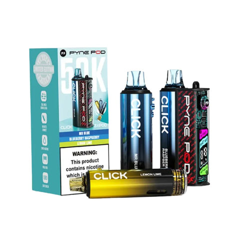 Buy cheapest online Pyne Pod Click 50000 Puffs Prefilled Vape kit - Complaint June 1st (Ban Proof) Classic Edition at lowest price in uk