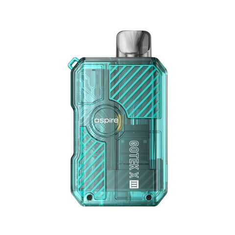 Buy cheapest online Aspire Gotek X III Pod Vape Kit Cyan at lowest price in uk