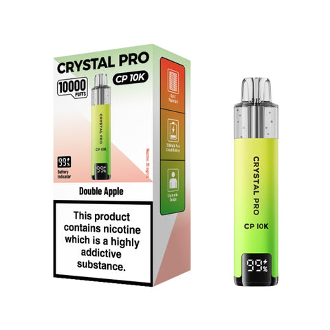 Buy cheapest online Crystal Pro CP 10000 Puffs Disposable Vape Double Apple at lowest price in uk