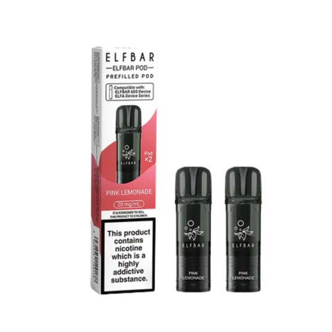 Buy cheapest online Elfbar 600 Prefilled Pods 2 Pack - Compliant June 1st (Ban Proof) Pink Lemonade at lowest price in uk
