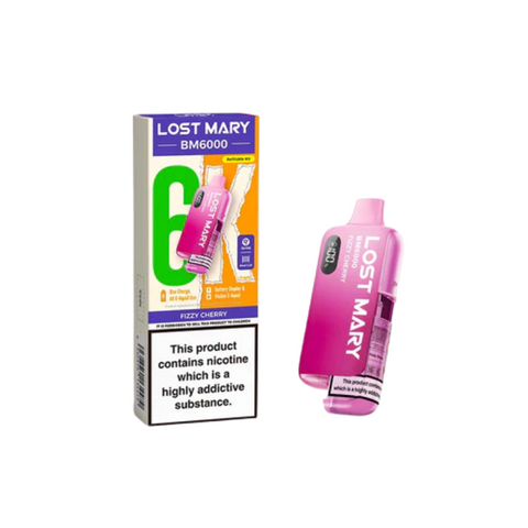 Buy cheapest online Lost Mary BM6000 Prefilled Pod Kit - Box of 5 (Ban Proof) Fizzy Cherry at lowest price in uk