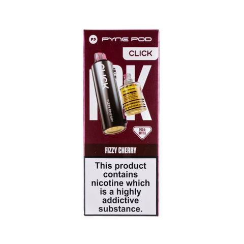 Buy cheapest online Pyne Pod Click 50000 Puffs Prefilled Pods (Ban Proof) Fizzy Cherry at lowest price in uk
