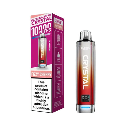 Buy cheapest online Bloody Bar Crystal 10k Vape Kit - Complaint June 1st (Ban Proof) Fizzy Cherry at lowest price in uk