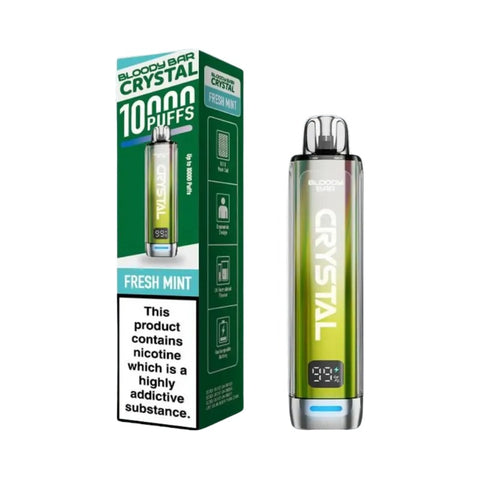 Buy cheapest online Bloody Bar Crystal 10k Vape Kit - Complaint June 1st (Ban Proof) Fresh Mint at lowest price in uk