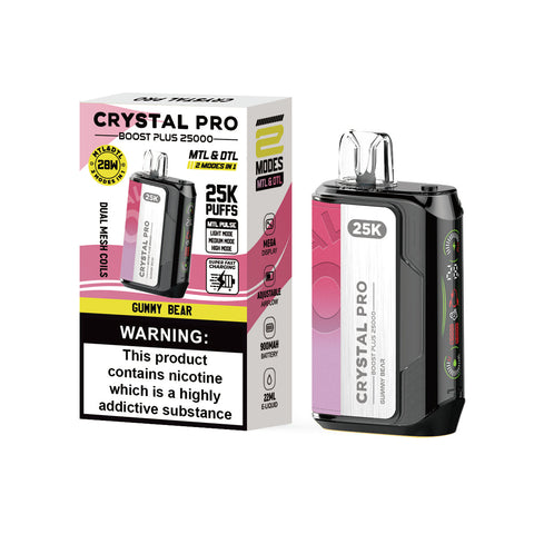 Buy cheapest online Crystal Pro Boost Plus 25k Disposable Vape Box of 5 at lowest price in uk