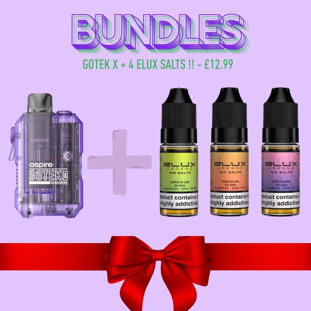Gotek X + 4 x Elux Legend Nicsalt Bundle– MCR Vapes