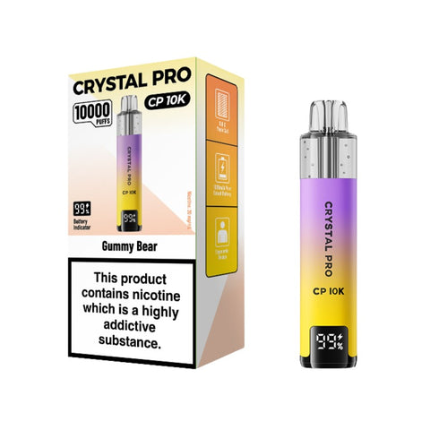 Buy cheapest online Crystal Pro CP 10000 Puffs Disposable Vape Gummy Bear at lowest price in uk