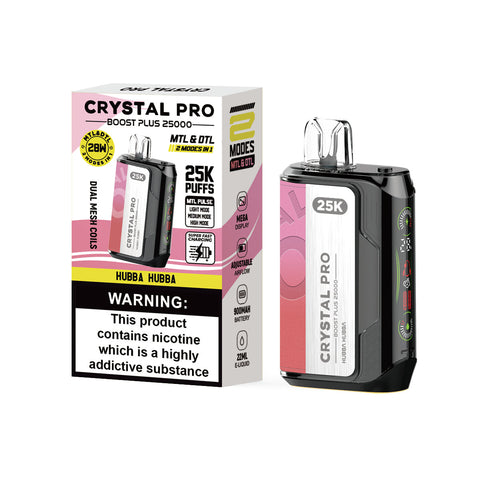 Buy cheapest online Crystal Pro Boost Plus 25k Disposable Vape Box of 5 at lowest price in uk