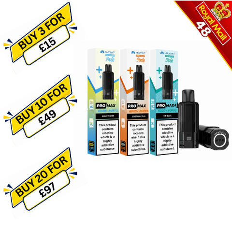 Buy cheapest online Hayati Pro Max+ 6000 Prefilled Pods at lowest price in uk