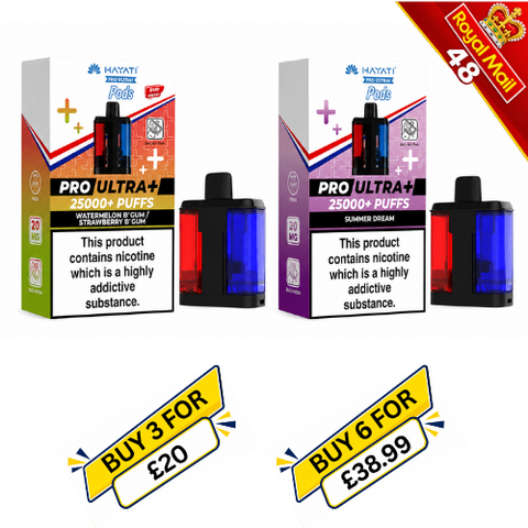 Buy cheapest online Hayati Pro Ultra Plus 25000 Prefilled Pods at lowest price in uk