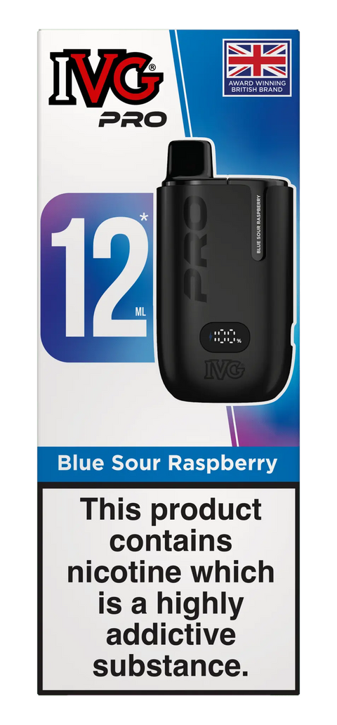 Buy cheapest online IVG Pro 12 Prefilled Vape Kit - Compliant June 1st (Ban Proof) Blue Sour Raspberry at lowest price in uk