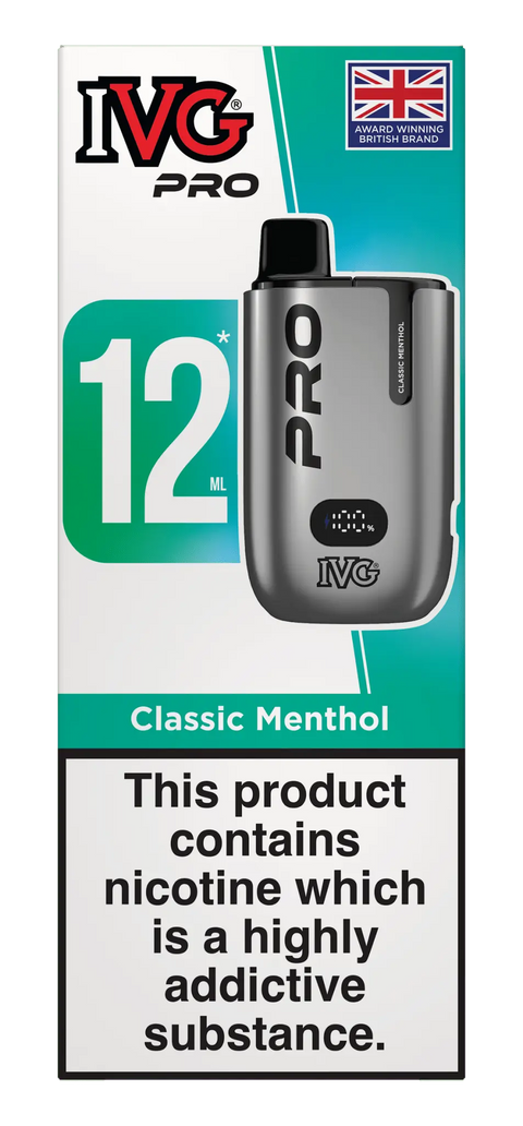 Buy cheapest online IVG Pro 12 Prefilled Vape Kit - Compliant June 1st (Ban Proof) Classic Menthol at lowest price in uk