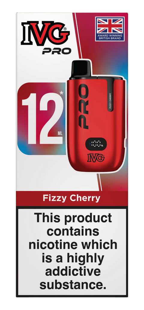 Buy cheapest online IVG Pro 12 Prefilled Vape Kit - Compliant June 1st (Ban Proof) Fizzy Cherry at lowest price in uk