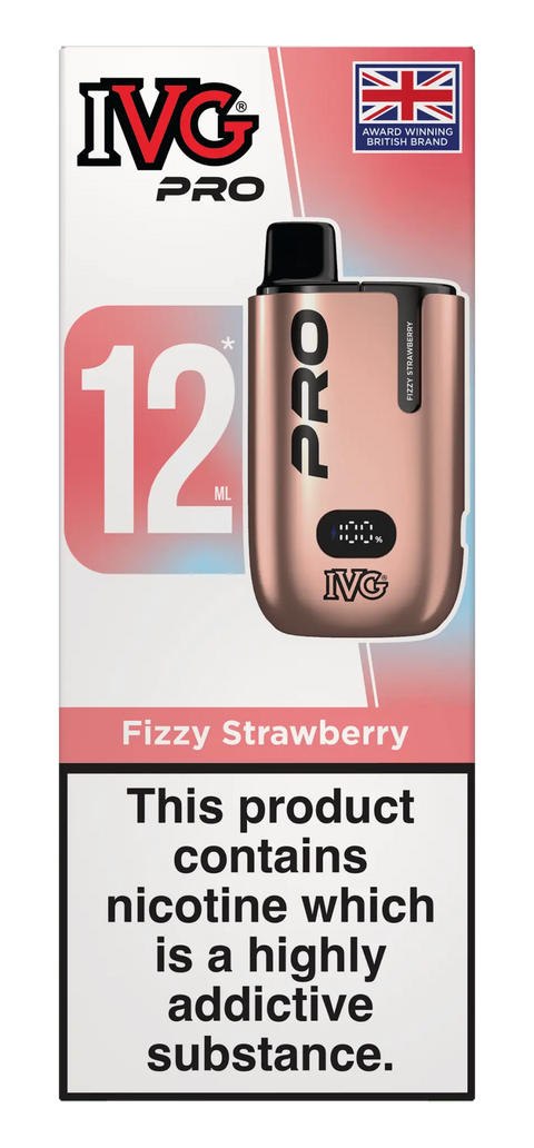 Buy cheapest online IVG Pro 12 Prefilled Vape Kit - Compliant June 1st (Ban Proof) Fizzy Strawberry at lowest price in uk